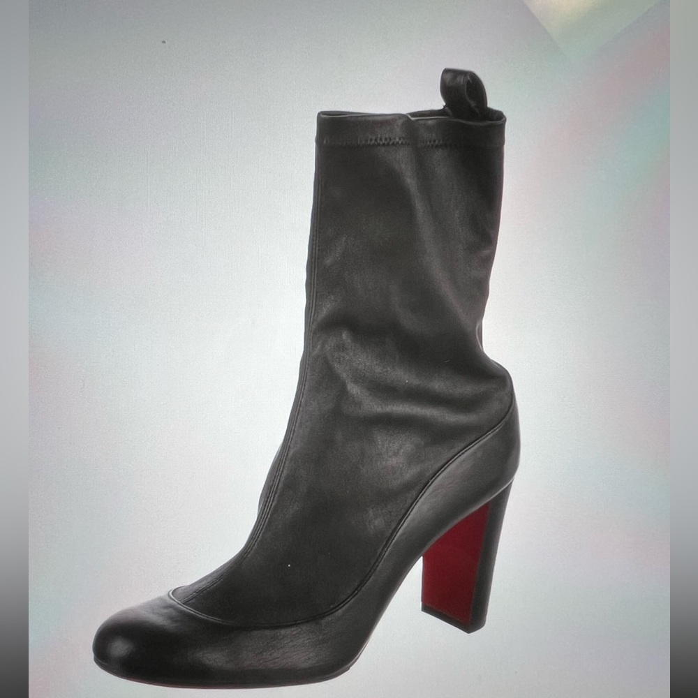 AUTHENTIC Christian Louboutin Gena 85 Nappa Leather Sock Boots. Brand New